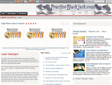 Tablet Screenshot of practice-blackjack.com